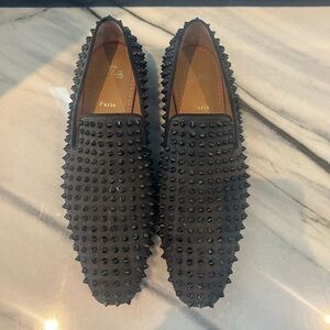 Christian Louis Vuitton dandelion spike loafers